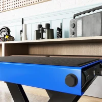 DURHAND 500KG Motorcycle Lift Scissor Jack, Height Adjustable Motorbike Stand with Anti-Slip Wide Deck, Heavy Duty Steel Motorbike Repair Lift Hoist Stand for Home Garage, Blue(m-8)