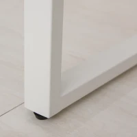 HOMCOM Scrivania Moderna da Disegno con Piano Inclinabile 50° in Metallo Bianco e Legno Truciolato per Ufficio Studio Casa 120x55x76cm(m-9)