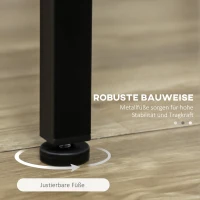 HOMCOM 5-tlg. Bartisch-Set im Industriedesign, 1 Bartisch, 4 Barhocker, Sitzgruppe, Küchentresen, Schwarz + Braun(m-6)