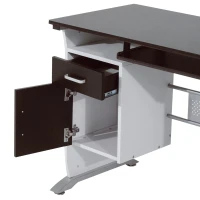 HOMCOM Scrivania per Computer Porta PC, Scrivania per Cameretta e Ufficio con Cassetto Legno 100x52x75 cm(m-9)