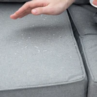 Outsunny PE-Gartenmöbelset 5tlg. für 4 Personen, Gartensitzgruppe, abnehmbare Polster, Braun + Grau(m-9)