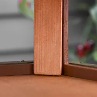 PawHut Comedero para Pájaros de Pie de Madera Maciza Ø52x130 cm con Techo Alimentador de Aves Silvestres para Exterior Jardín Natural(m-7)