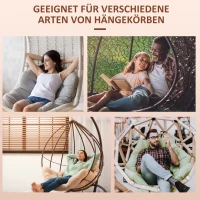 Outsunny Hängestuhlgestell aus Lärchenholz Hängesesselgestell Hängestuhl Ständer max. 120 kg freistehend Outdoor Indoor Natur 127 x 162 x 211 cm(m-6)