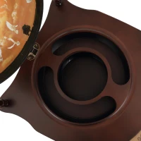 HOMCOM Globe Wine Bar Cart, Vintage Drinks Cabinet, Wine Container Minibar Storage Trolley Table with Bottle Glass Holder(m-8)