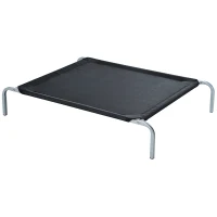 PawHut Cama Elevada para Mascota Cama Perro para Dormir Viajar Exterior Transpirable y Desmontable Tejido Texteline y Marco Acero 89x58x20cm(m-10)