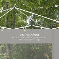 Outsunny Laterales para Carpa de Repuesto de Tela Oxford 2 Paneles de 295x195 cm con 1 Ventana para Carpas de 6x3 m 3x3 m Gris(m-6)