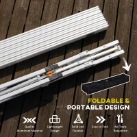 Outsunny 3 Piece Folding Camping Table and Chairs Set, Backpacking Chairs with Portable Table(m-5)