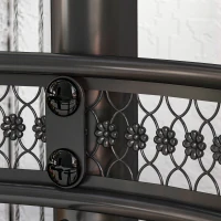 Outsunny Four-Tier Steel Plant Stand - Black(m-9)