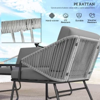 Outsunny Four-Piece Rattan Strong Panel Outdoor Sofa Set - Grey(m-5)