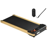 SPORTNOW Tapis de course tapis de marche électrique avec télécommande 0,5 à 6 km/h 12 programmes prédéfinis 120 x 54 x 15 cm noir(m-10)