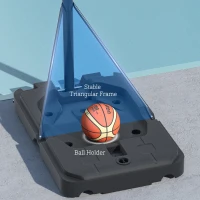 SPORTNOW 2.3-3.05m Basketball Hoop and Stand, with Weighted Base, Wheels, Black(m-9)