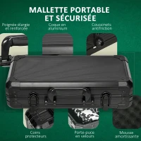 SPORTNOW Mallette de Poker Coffret de Poker Complet, avec 300 jetons 5 dés 2 Jeux de Cartes 3 boutons(m-6)