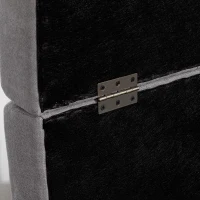 HOMCOM Sofá Cama de 2 Plazas Sofá Cama Tapizado en Poli Algodón con 2 Cojines Desmontables y Espacio de Almacenamiento Sofá Doble para Salón Oficina  152x101x81 cm Gris(m-7)