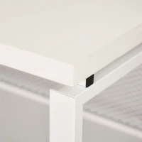 HOMCOM Mesa de Escritorio Multifuncional Escritorio Estable con Pies Ajustable para Despacho Casa Estudio Gaming 135x60x75 cm Blanco(m-6)