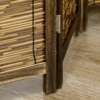 HOMCOM Paravent en bois séparateur de pièce closion de séparation pliable 4 panneaux 160 x 170 cm - naturel(m-9)