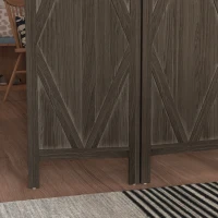 HOMCOM Paravent séparateur de pièce pliable 3 panneaux en bois paulownia 160 x 170 cm marron(m-9)