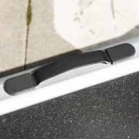 PawHut Haustierrampe klappbar größenverstellbar Aluminium Schwarz + Silber(m-9)