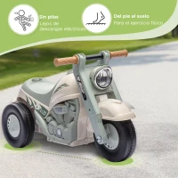 AIYAPLAY Moto Correpasillos para Niños de +2 Años con Música Burbujas Carga 30 kg 80x35,5x42 cm Crema(m-5)