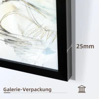 HOMCOM Kunstdruck mit Eiffelturm-Motiv, UV-Druck, Prägetechnik, inkl. Montagematerial, 93 cm x 2,5 cm x 63 cm(m-7)