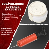 SPORTNOW Höhenverstellbarer Punchingball, 360° drehbar, inkl. Boxbandagen, Schwarz, 80,5 x 48 x 163-205 cm(m-7)