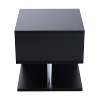 Homcom Table Basse Carré Noire 50 x 50 x 50 cm(m-4)