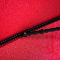 Outsunny Ombrellone da Giardino Rettangolare 2x2.4 m con Inclinazione Regolabile, Rosso e Nero(m-8)