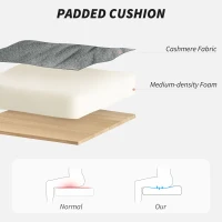 HOMCOM 91-99cm Sherpa Fleece Office Chair - Grey(m-4)