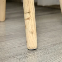 HOMCOM Beistelltisch rund mit skandinavischem Design Couchtisch Nachttisch mit Tablett für Büro Wohnzimmer Schlafzimmer MDF Kiefernholz Weiß+Natur 38 x 38 x 63 cm(m-9)