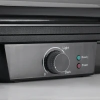 HOMCOM Health Grill & Panini Press, 4 Slice Toastie Machine, 2000W Electric Non-stick Grill with 180° Flat Open, Drip Tray and Adjustable Temperature, Sandwich Toaster Maker(m-9)