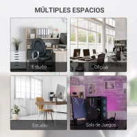 Vinsetto Escritorio en Forma de L Mesa para Oficina Mesa Esquinera con Marco de Metal para Estudio 142x142x76 cm Roble y Blanco(m-6)