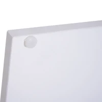 HOMCOM Table Basse Bout de canapé Design Contemporain asymétrique dim. 40L x 40l x 43H cm 2 étagères Panneaux Particules Blanc(m-9)