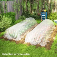 Outsunny 6 X 10m Heavy Duty (150um/6mil) Polypropylene Greenhouse Cover Replacement, UV Resistant Waterproof Plastic Polytunnel Cover, Clear(m-10)