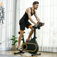 SPORTNOW Magnetic Indoor Cycling Bike, Exercise Bike with Silent Flywheel, LCD Display, Tablet Holder, Comfortable Seat(m-2)