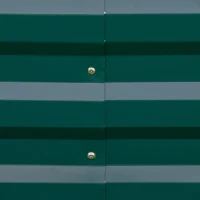 Outsunny Stahl-Hochbeet, offener Boden, einfacher Aufbau, 95L x 90,5B x 29,8H cm, Grün(m-7)