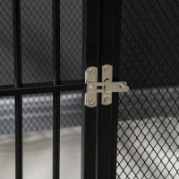 PawHut Jaula para Perros con Encimera Mesa Auxiliar con Perrera con Pestillo y Cojín Lavable 80x55x71 cm Roble y Negro(m-9)