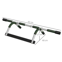 HOMCOM Pull-Up Bar for Doorway, Home Fitness Door Horizontal Push up Bar for Indoor Gym Upper Body Workout, Green(m-3)