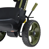 HOMCOM Vélo et véhicule pour Enfants Kart à pédales siège réglable Frein Manuel Roues AR EVA Acier Vert Noir(m-9)