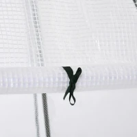 Outsunny Mini Gewächshaus Überwinterungszelt für Pflanzen mit Rolltür Garten Balkon Winterschutz Weiß 160 x 140 x 180 cm(m-9)