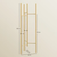 HOMCOM Kleiderständer, platzsparend, 5 kg Belastung, 62x52,5x160cm, Natur(m-3)