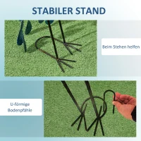 Outsunny Gartenstatur Gartendekoration Pfau, 25 x 29 x 59 cm, Mehrfarbig(m-6)