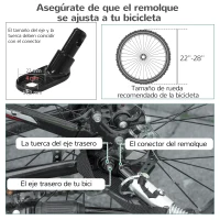 HOMCOM Remolque de Bicicleta 2 en 1 para Niños +18 Meses Plegable Cochecito de Paseo de 2 Plazas con Manillar Ajustable en Altura Bandera y Reflectores 160x83x96 cm Rojo(m-9)
