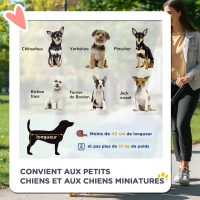 PawHut Poussette pour chien animaux de compagnie pliable 4 roues EVA guidon réglable panier 76,5 x 52 x 95 cm marron(m-4)