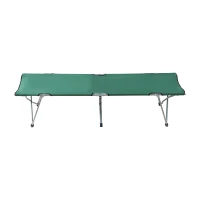 Outsunny Lit de camp lit d'appoint pliable 193 x 64 x 40 cm avec sac de transport polyester Oxford métal vert et gris(m-13)