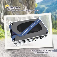 PawHut Folding Dog Bike Trailer Pet Cart Carrier for Bicycle Travel in Steel Frame with Hitch Coupler - Blue & Grey(m-5)