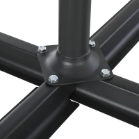 Outsunny Sonnenschirmständer mit Wasser oder Sand befüllbar bis 60 kg Schirmständer 4-tlg. Sonnenschirm Schirmgewicht HDPE Schwarz(m-6)