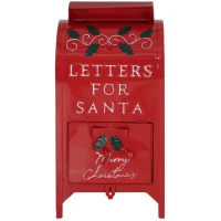 HOMCOM A5 Christmas Letter Postbox - Red/White(m-11)