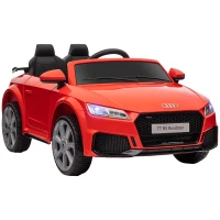 HOMCOM Coche Eléctrico para Niños de 3+ Años Audi TT Eléctrico 12V con Velocidad 3 km/h Mando a Distancia 102x60x44 cm Rojo(m-10)