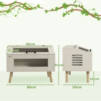 PawHut 111L Vivarium for Snakes, Lizards, Horned Frogs, Chameleons, Hamsters, Gerbils with Tempered Glass Windows(m-3)