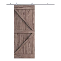 HOMCOM Kit di Montaggio per Porta Scorrevole max 150kg con Binario, Fermi e Guida, in Alluminio 200x3.15x2.5 cm(m-10)