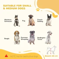 PawHut Freestanding Dog Gate, Foldable Pet Fence, Indoor Wood Barrier, Stair Gate with Support Feet, for Doorway, Hallway, Small and Medium Dogs, 69H x 104-183 cm, Natural Wood Finish(m-7)